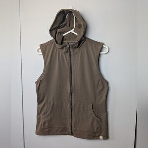 OUTDOOR RESEARCH Women Sleeveless Jacket Full Zip Hoodie Brown Size L Stretch